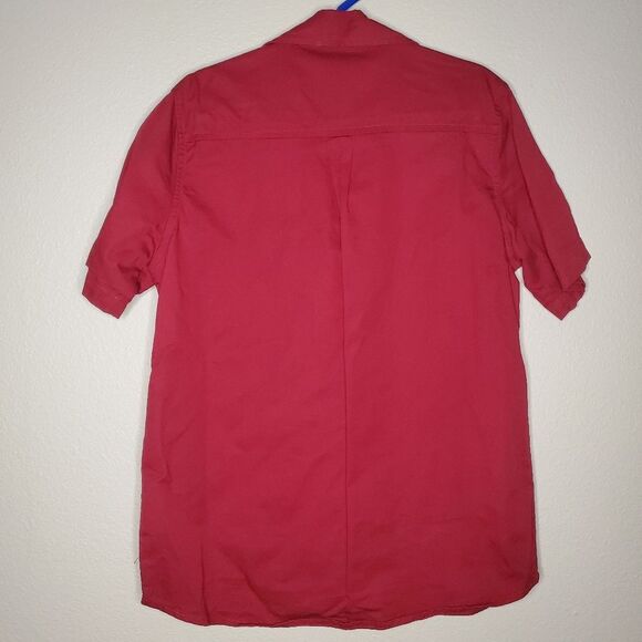 Spring & Gege Boys Preppy Formal Button Up Dress Shirt Burgundy Size Medium - Picture 7 of 11